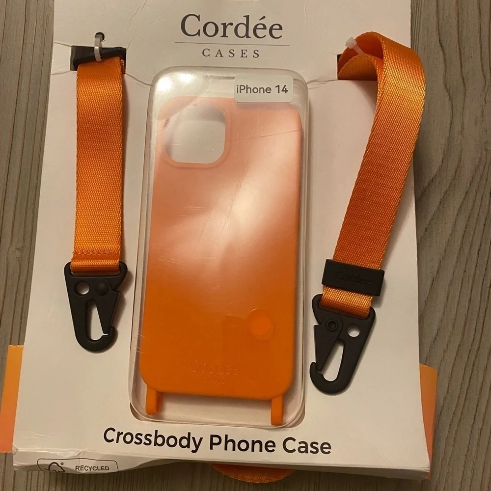 Cordée Crossbody IPHONE Case Orange iPhone Case & Lanyard Set NIB